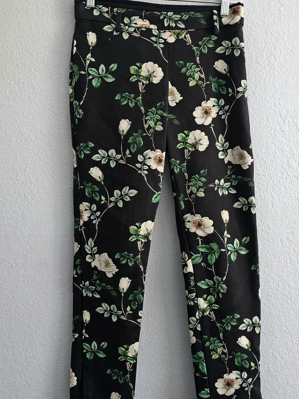 H&M Black Floral Slacks